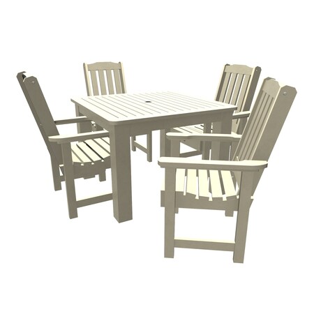 Highwood Usa Lehigh 5pc Square Outdoor Patio Furniture Dining Set AD-DNL44-WAE